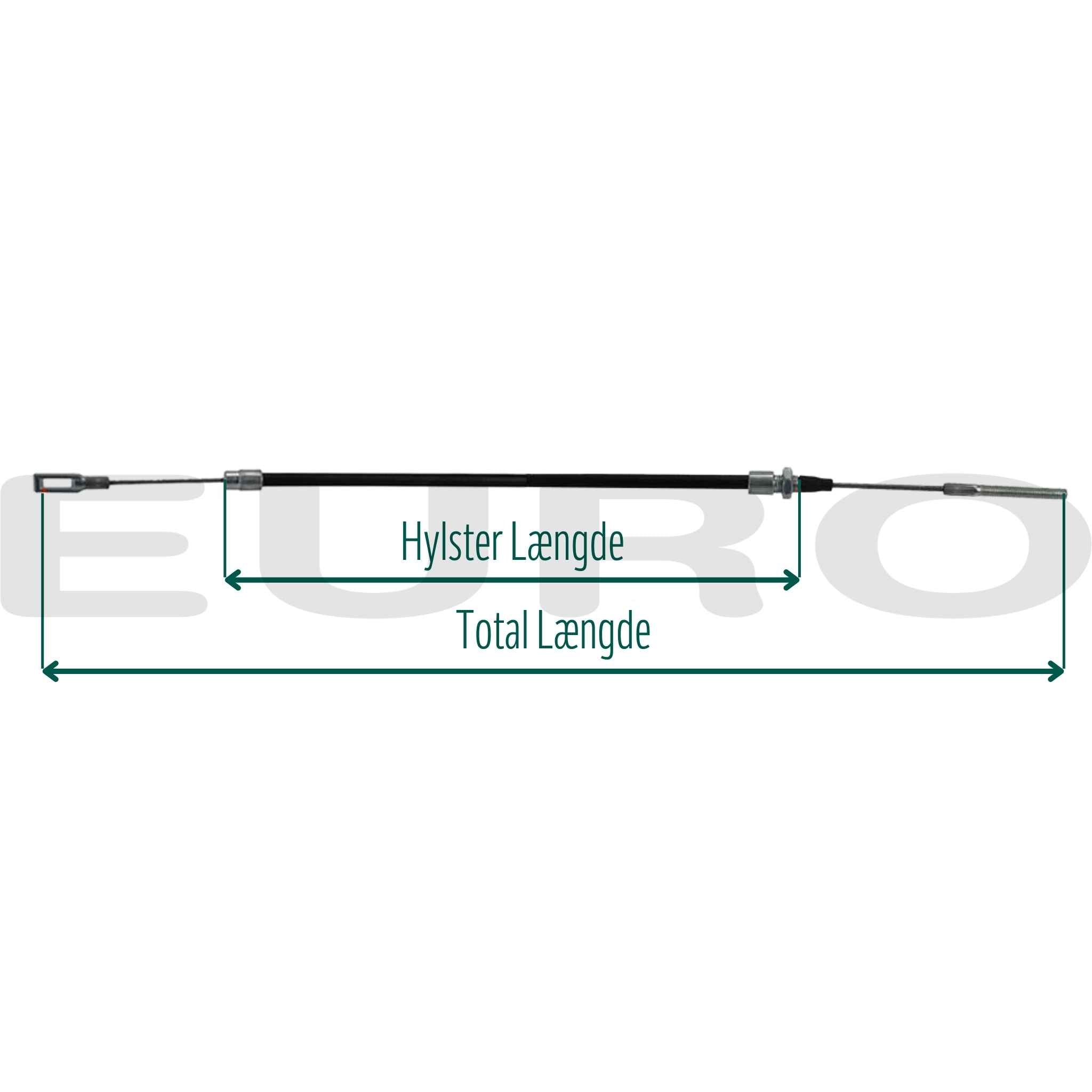 TZ000079 Trailer Knott Bremsekabel Longlife Øjetilslutning Gevindtilslutning 1000/1300 mm 35006.16 Euro Trailer