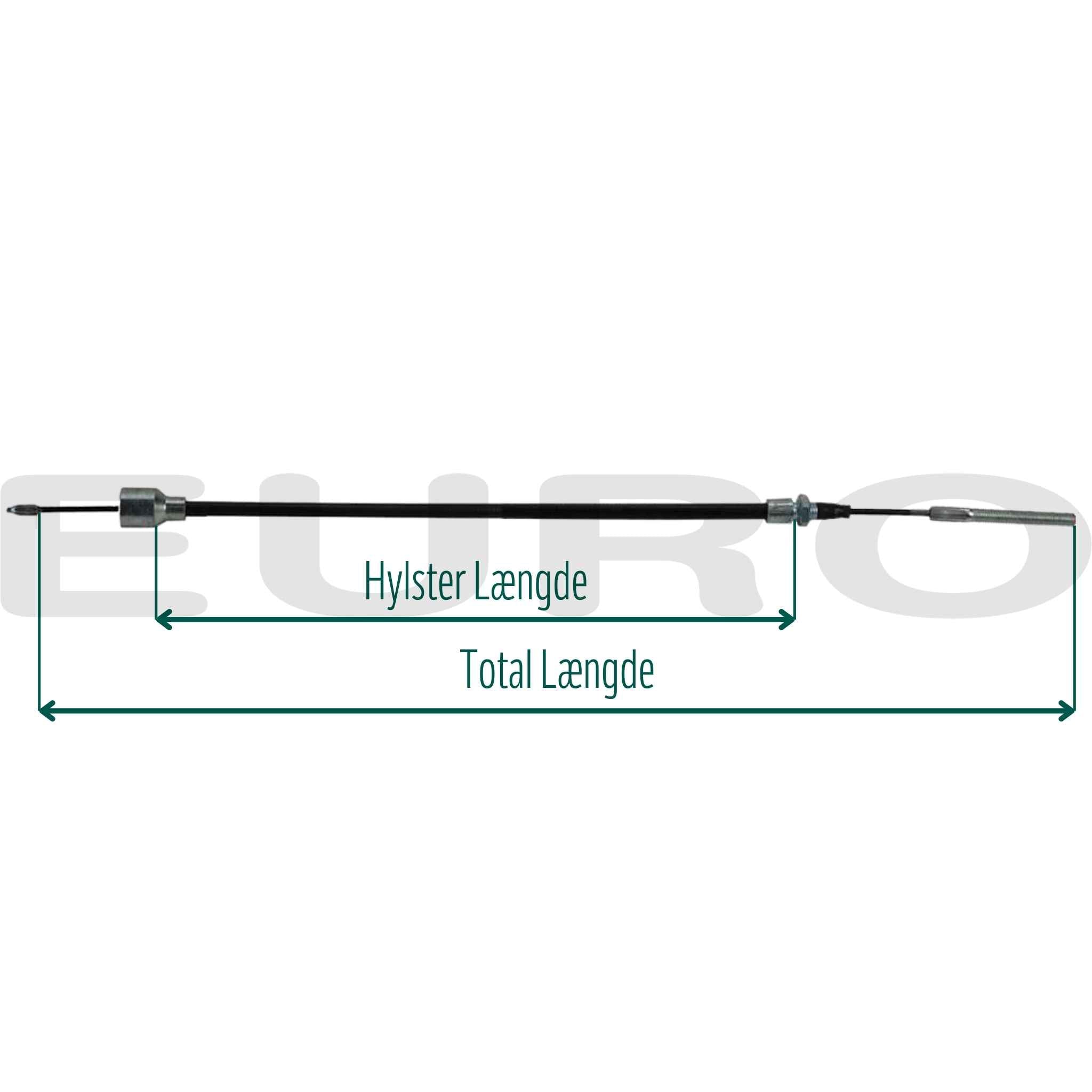 TZ000090 Trailer Knott Bremsekabel Longlife Klokketilslutning Gevindtilslutning 1030/1240 mm 33921-1.11 Euro Trailer