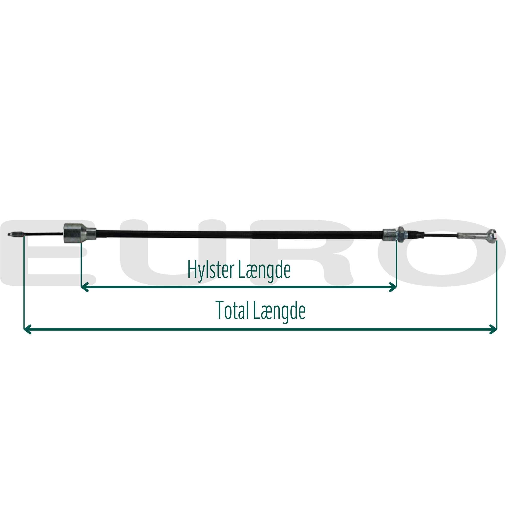 TZ000099 Trailer Knott Bremsekabel Longlife Klokketilslutning Nippeltilslutning 730/920 mm 980202.06 Euro Trailer