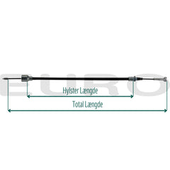 TZ000107 Trailer Knott Bremsekabel Longlife Klokketilslutning Nippeltilslutning 1530/1720 mm 980202.17 Euro Trailer