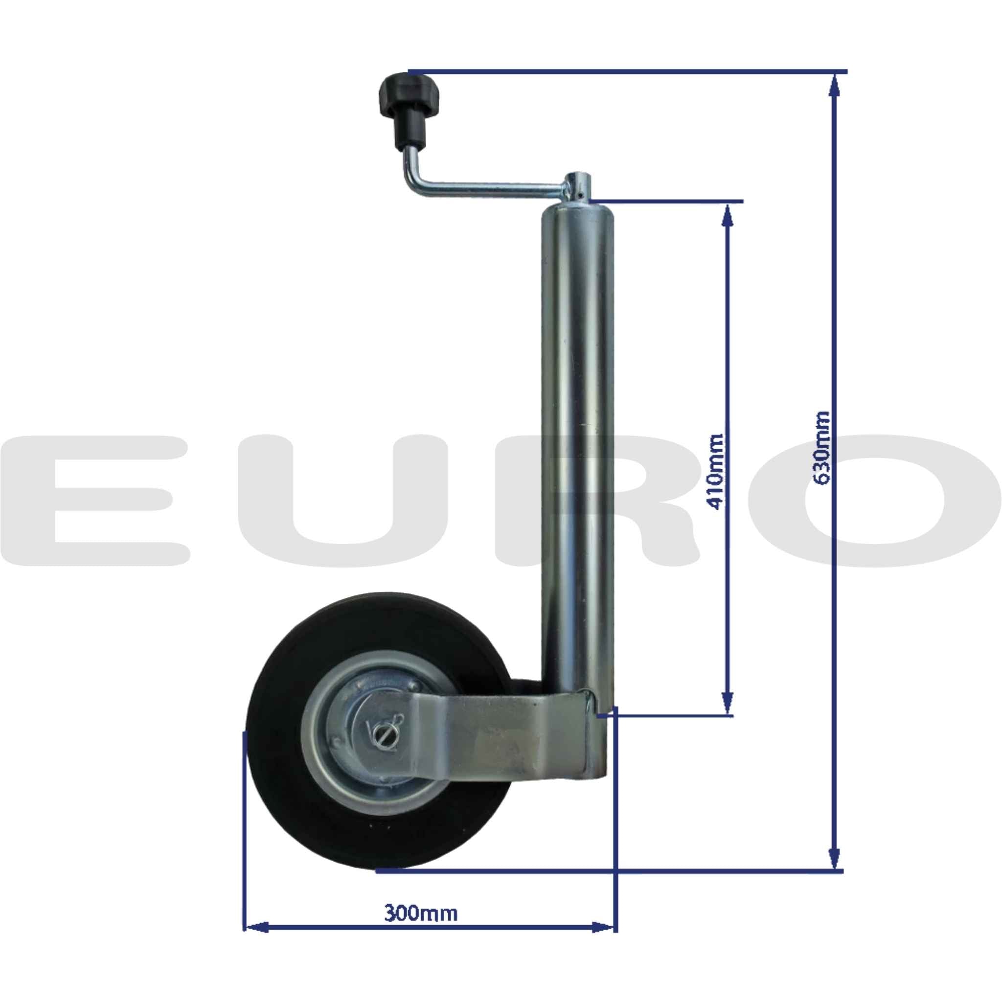 TZ000168 Trailer Næsehjul Støttehjul Ø60 60 mm Euro Trailer