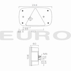 TZ000202 Trailer Aspöck Aspock Baglygte Multipoint III 3 Højre 24-8210-007 Euro Trailer