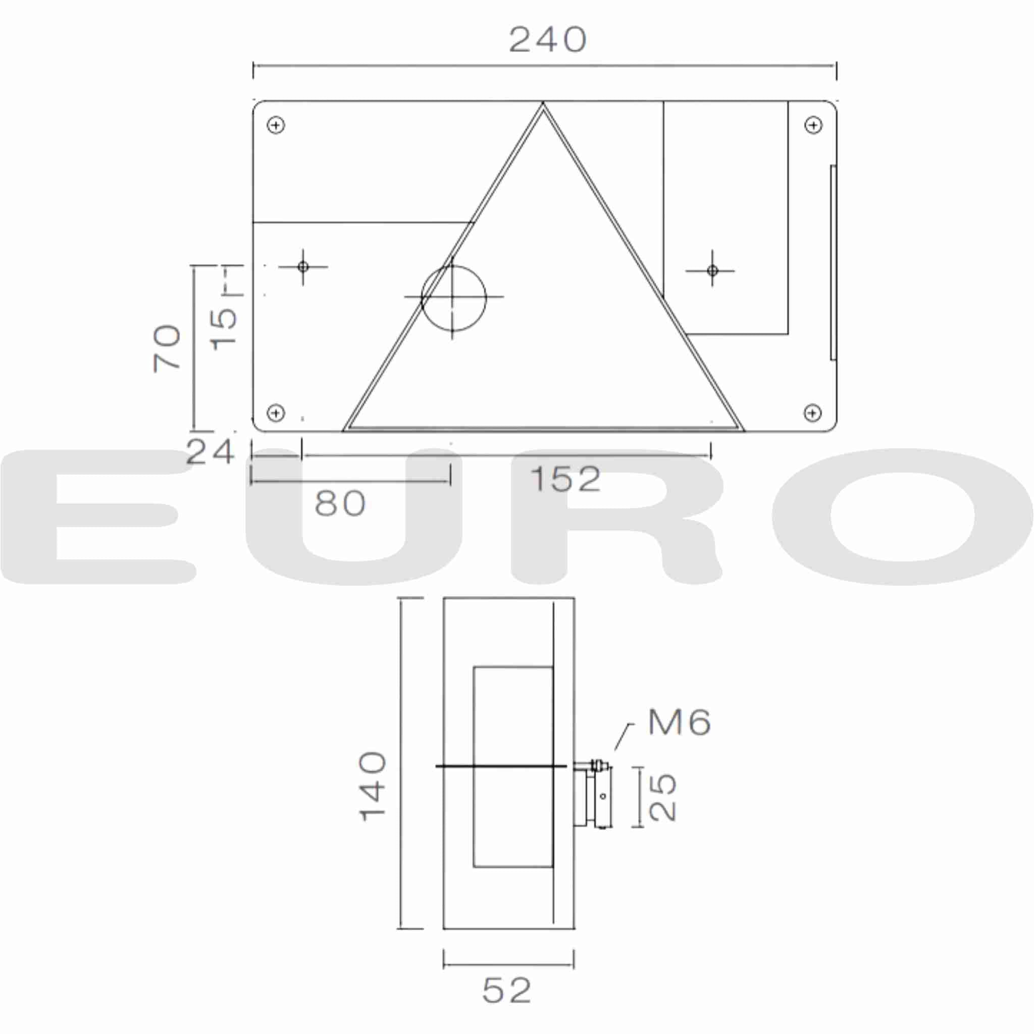 TZ000219 Trailer Aspöck Aspock Lygtesæt 400 cm Baglygte MultiPoint 1 I 24-5000-007 24-5200-007 Euro Trailer