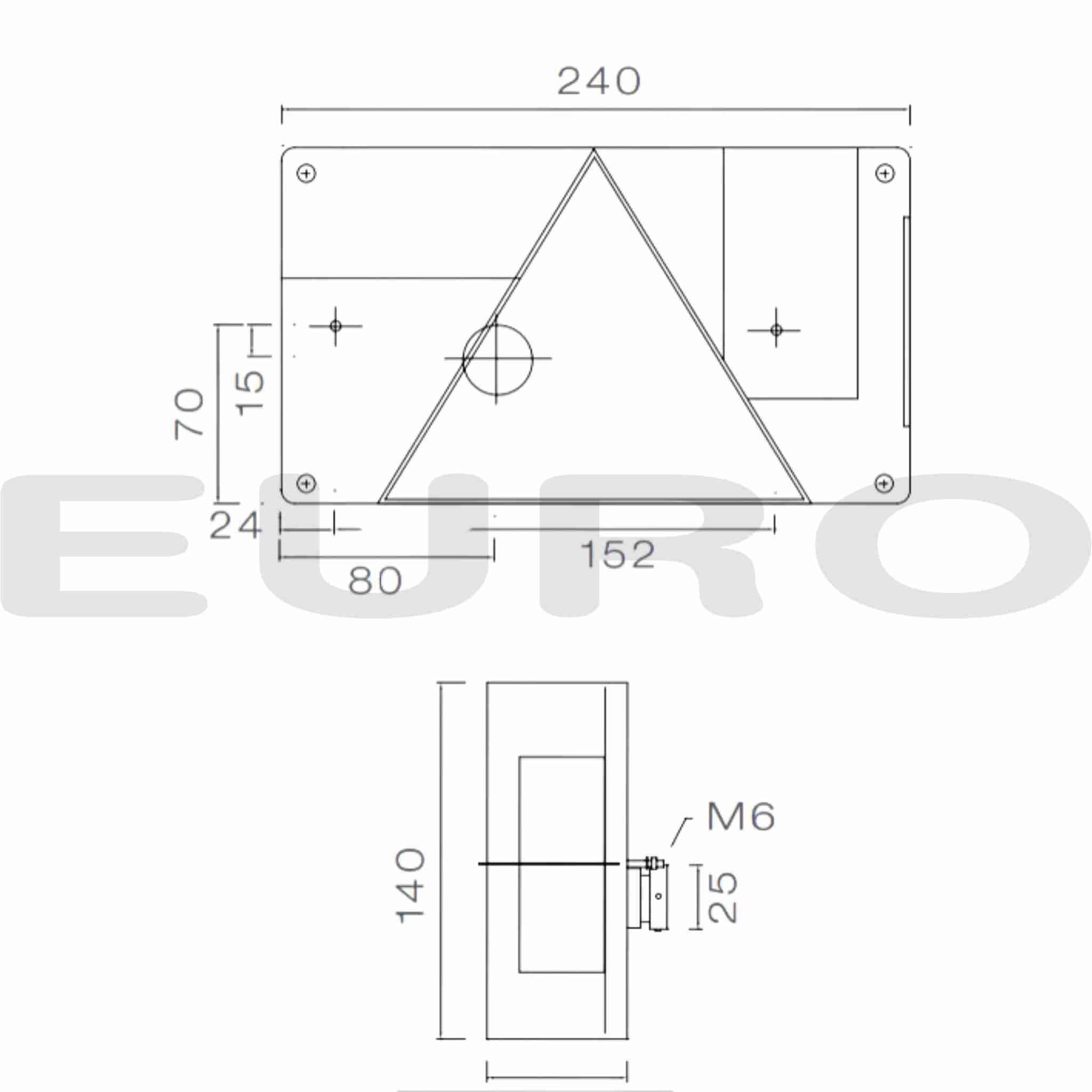 TZ000219 Trailer Aspöck Aspock Lygtesæt 400 cm Baglygte MultiPoint 1 I 24-5000-007 24-5200-007 Euro Trailer
