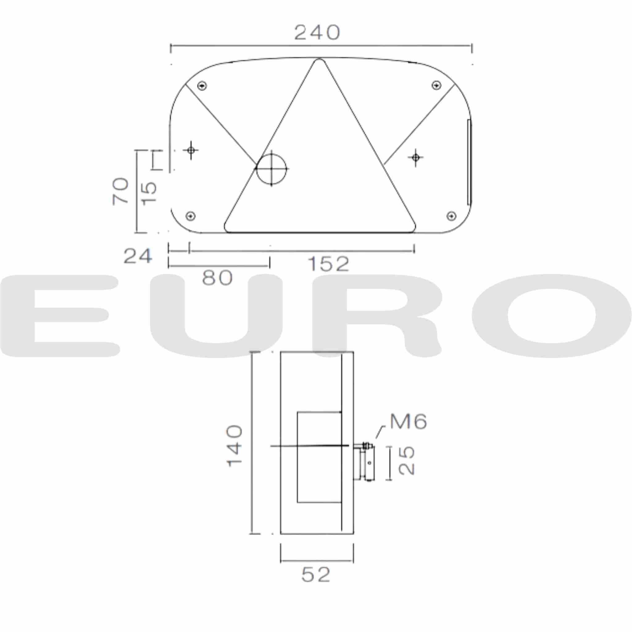 TZ000221 Trailer Aspöck Aspock Lygtesæt 400 cm Baglygte MultiPoint 2 II 24-7000-007 24-7200-007 Euro Trailer