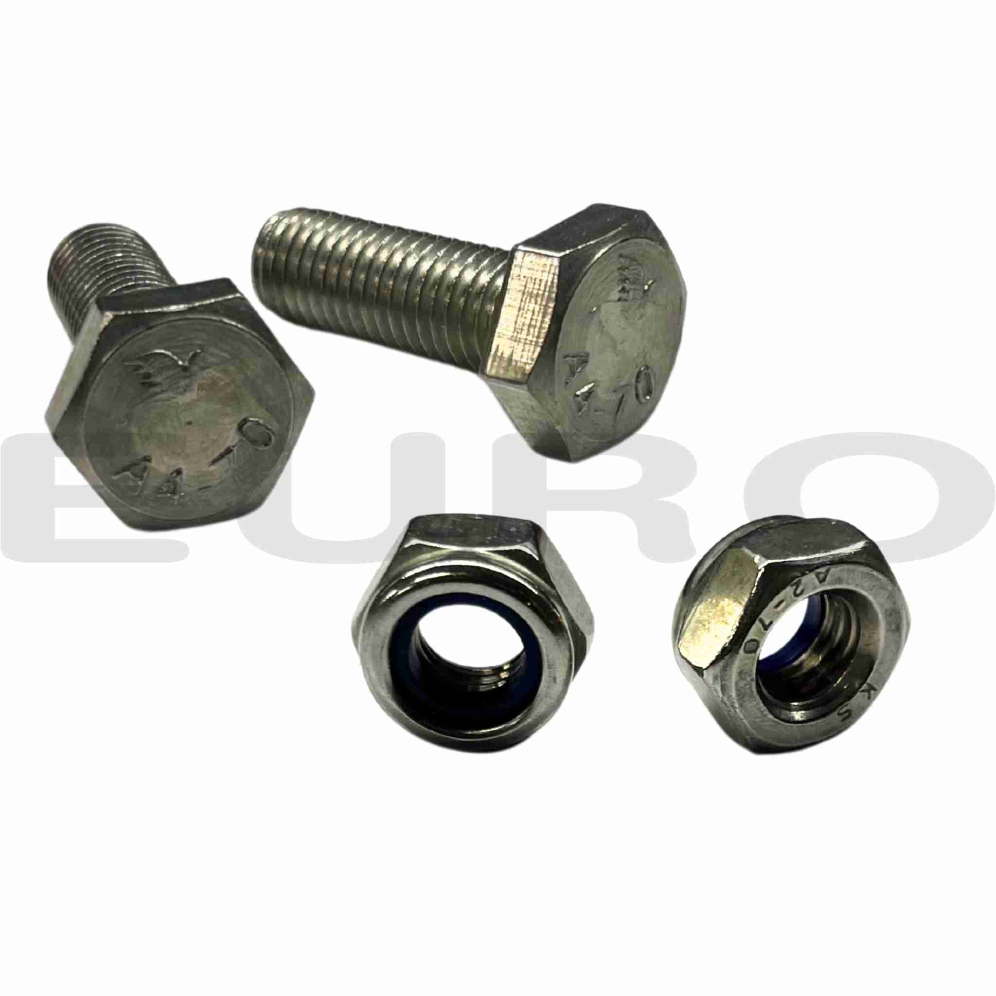 TZ000229 Trailer boltpakke M10 30 mm bolt låsemøtrik rustfri Euro Trailer