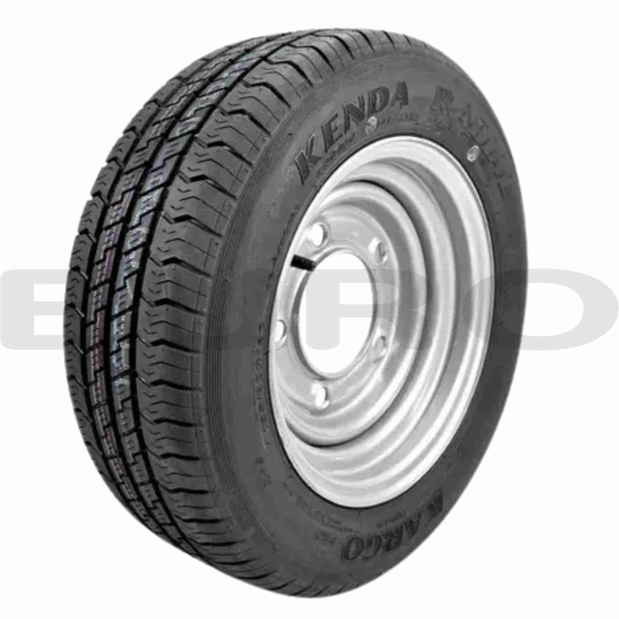 TZ000232 Trailer Hjul Komplet Dæk Fælg Reservehjul 195/60 R12 C Ifor Williams Euro Trailer