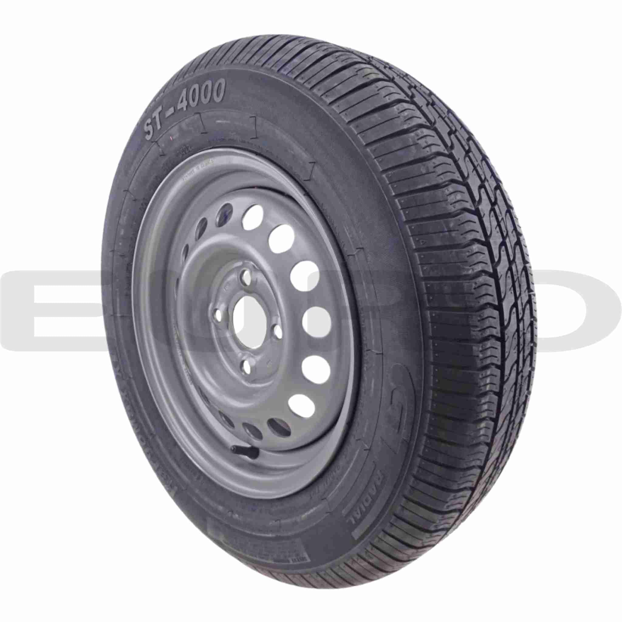 TZ000233 Trailer Hjul Komplet Dæk Fælge Reservehjul 155/80 R13 Euro Trailer