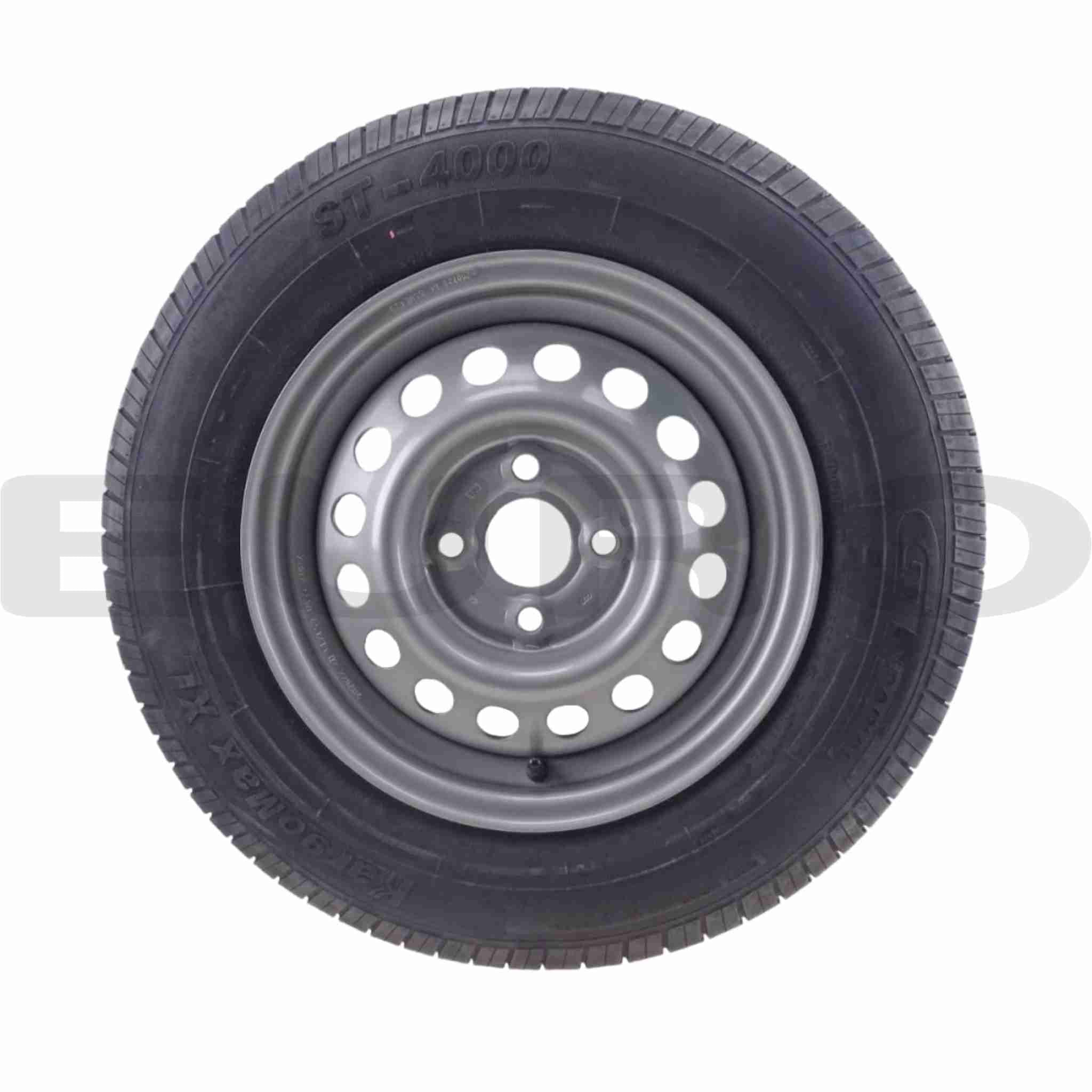 TZ000233 Trailer Hjul Komplet Dæk Fælge Reservehjul 155/80 R13 Euro Trailer