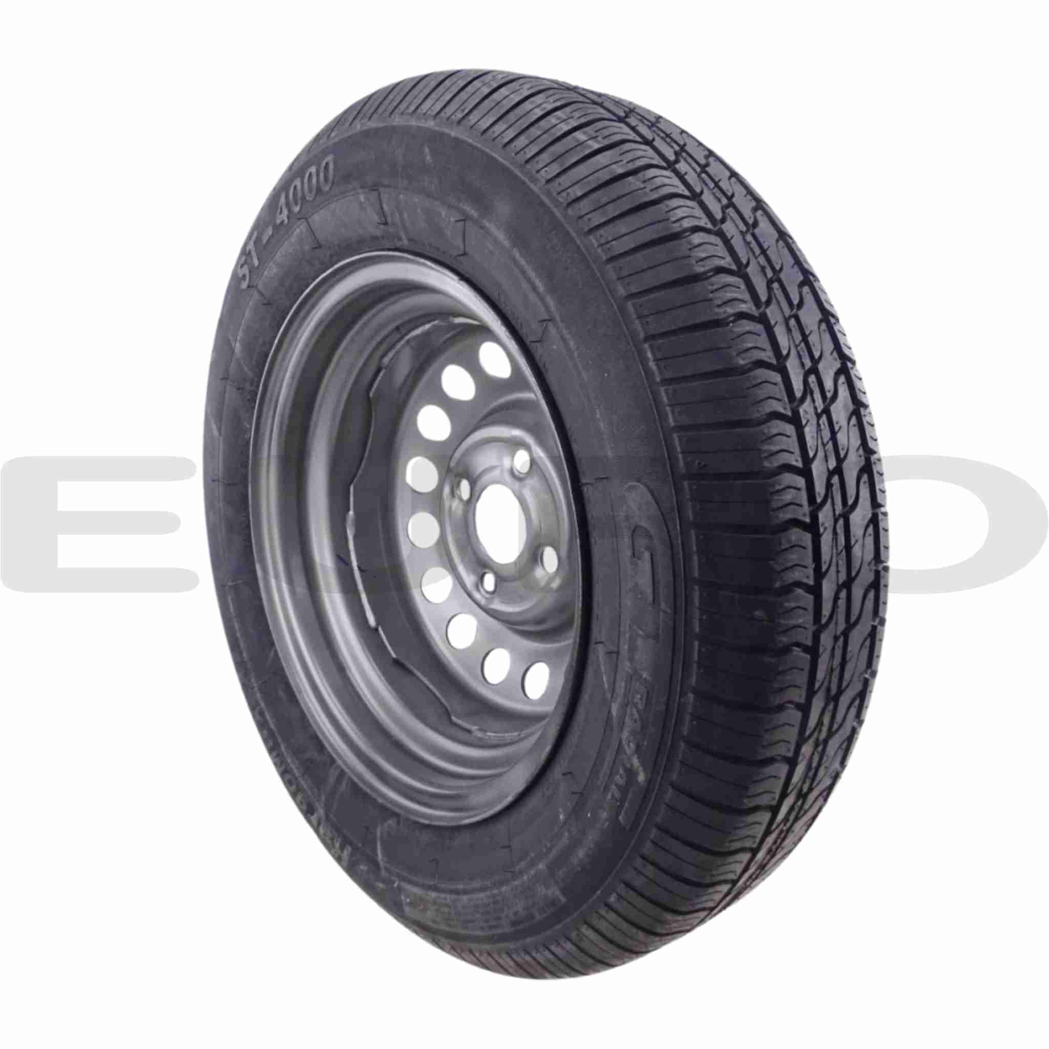 TZ000233 Trailer Hjul Komplet Dæk Fælge Reservehjul 155/80 R13 Euro Trailer