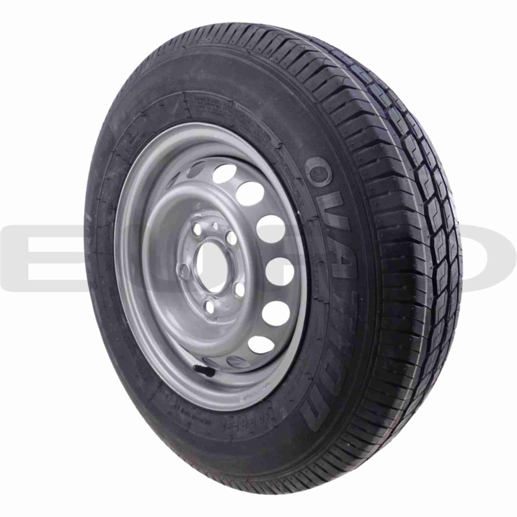 TZ000234 Trailer Hjul Komplet Dæk-Fælge Reservehjul 165 R13 C Euro Trailer