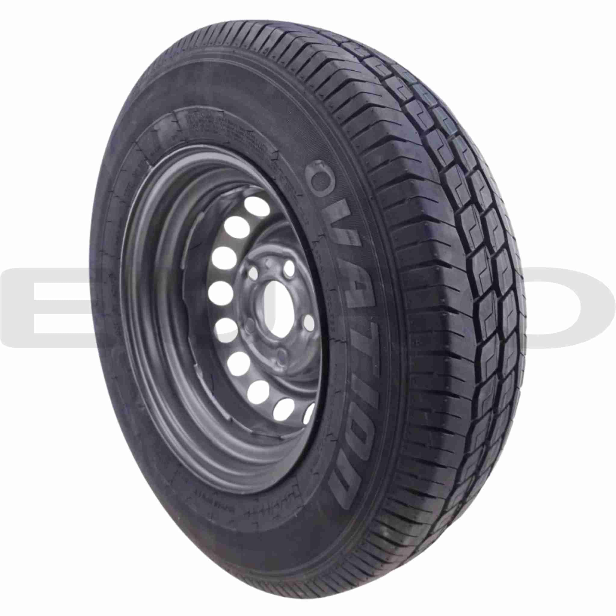 TZ000234 Trailer Hjul Komplet Dæk-Fælge Reservehjul 165 R13 C Euro Trailer