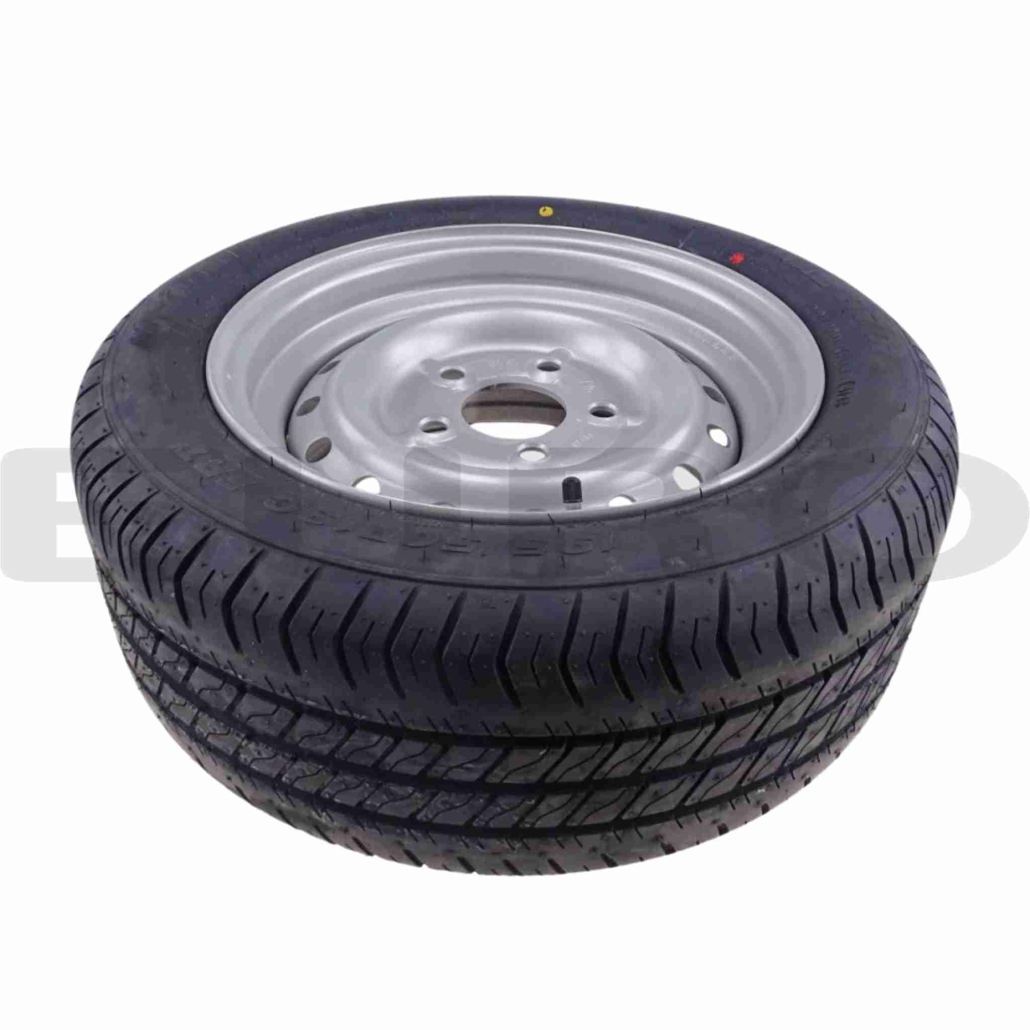 TZ000235 Trailer Hjul Komplet Dæk Fælge Reservehjul 195/50 R13 C Euro Trailer