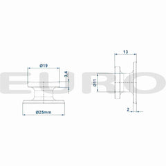 TZ000236 Trailer Fjongknop Presenningsknop Fjong Knop Knap Presenning Elastiksnor Euro Trailer