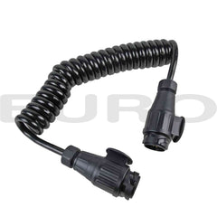 TZ000243 Trailer Forlængerkabel Spiralkabel 13 pol polet 175 cm 1,75 meter Euro Trailer