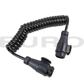 TZ000244 Trailer Forlængerkabel Spiralkabel 13 pol polet 350 cm 3,50 meter Euro Trailer