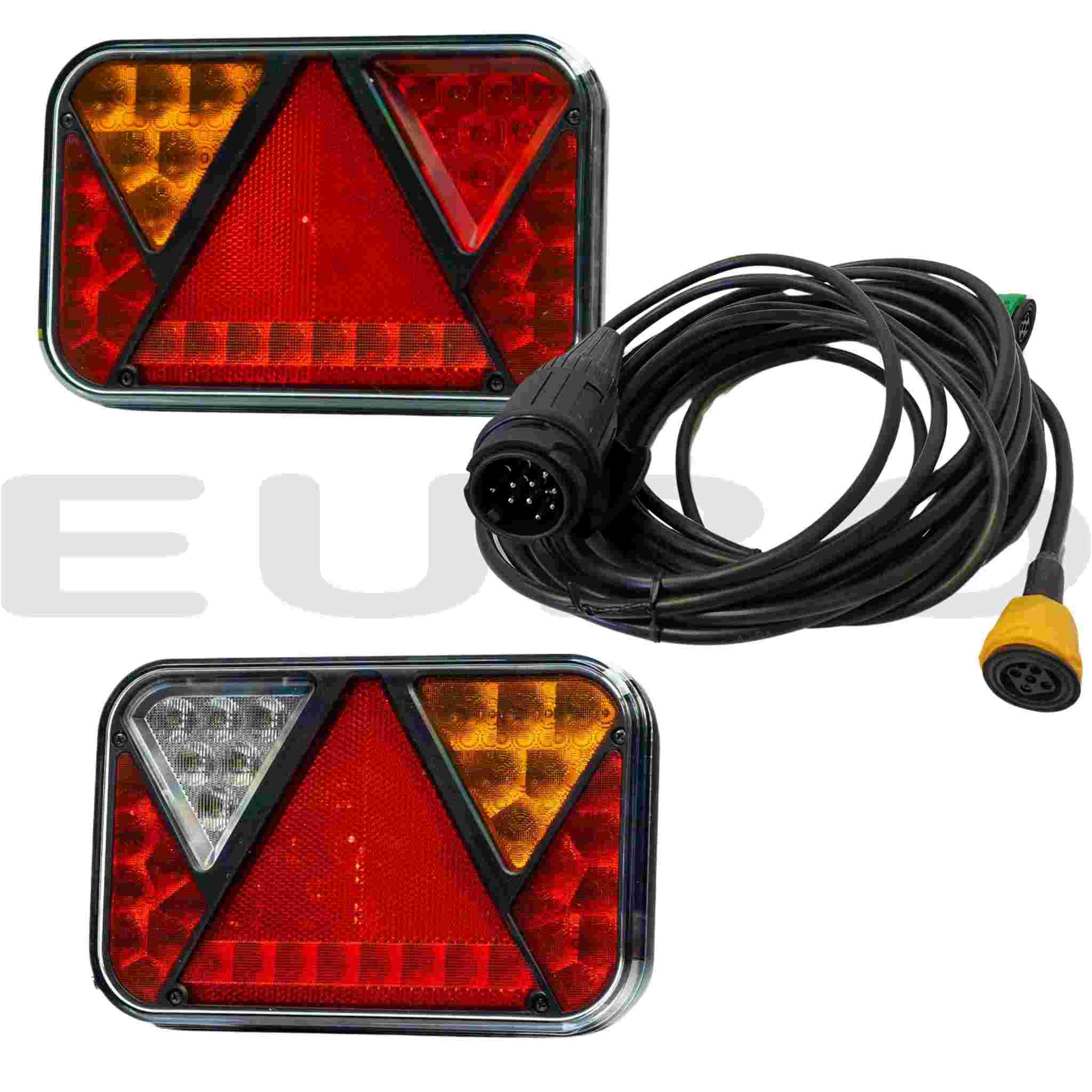 TZ000281 Trailer Euro Fristom LED Lygtesæt 500 cm 5 meter Venstre Højre Baglygte LEDBaglyte indbygget modstand