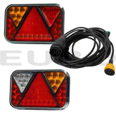 TZ000281 Trailer Euro Fristom LED Lygtesæt 500 cm 5 meter Venstre Højre Baglygte LEDBaglyte indbygget modstand