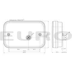 TZ000281 Trailer Euro Fristom LED Lygtesæt 500 cm 5 meter Venstre Højre Baglygte LEDBaglyte indbygget modstand