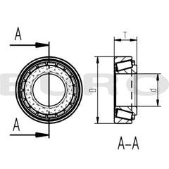 TZ000113 Trailer Konisk Rulleleje LM 11749 11710 45449 45410 Hjullejer AL-KO ALKO 1636 1637 1640 UBR 850 299056 Euro Trailer