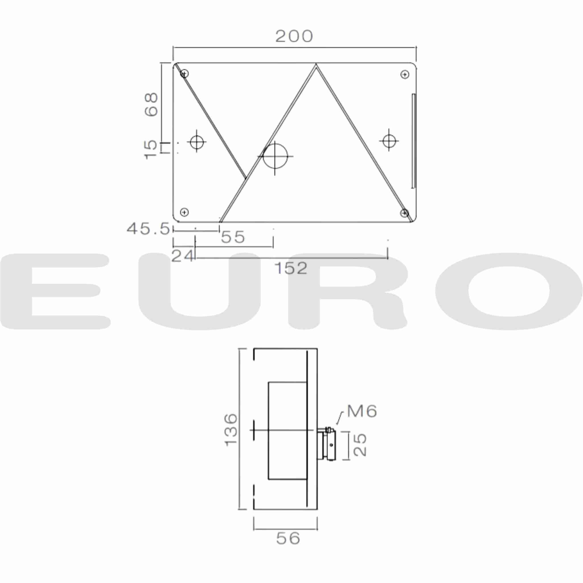 TZ000226 Trailer Aspöck Aspock Lygtesæt 450 cm Baglygte MultiPoint 4 IV 24-8400-007 24-8610-007 Euro Trailer