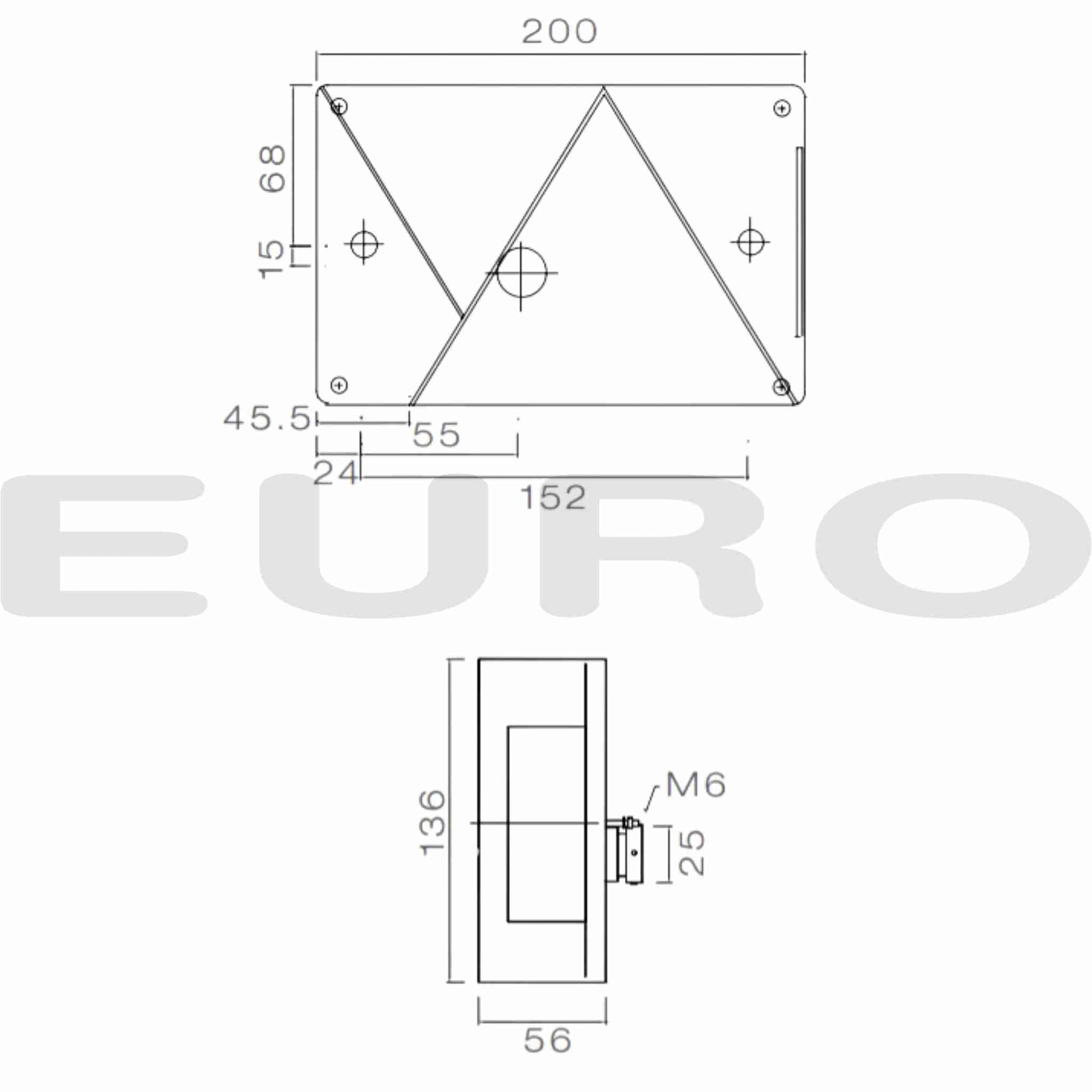 TZ000226 Trailer Aspöck Aspock Lygtesæt 450 cm Baglygte MultiPoint 4 IV 24-8400-007 24-8610-007 Euro Trailer