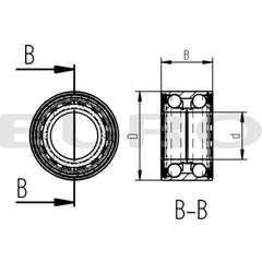 TZ000112 Trailer Kompakt Hjullejer AL-KO ALKO 2361 42/80x42 mm 1224805 Euro Trailer