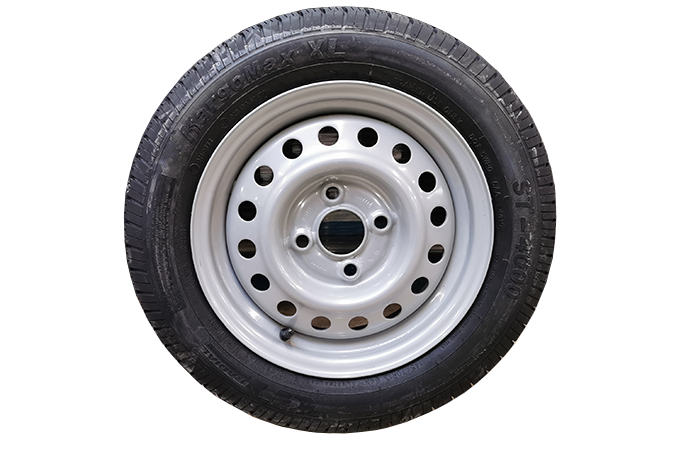 Reservehjul, 145/70 R13, Blank Fælge - EURO Trailer